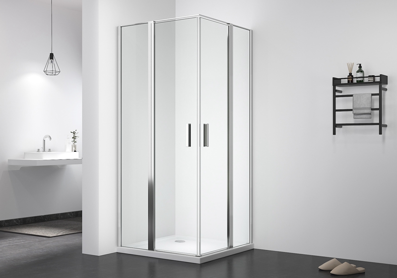 PV 1902 6mm klar 4 stk glas firkantet pivot plus brusevæg
