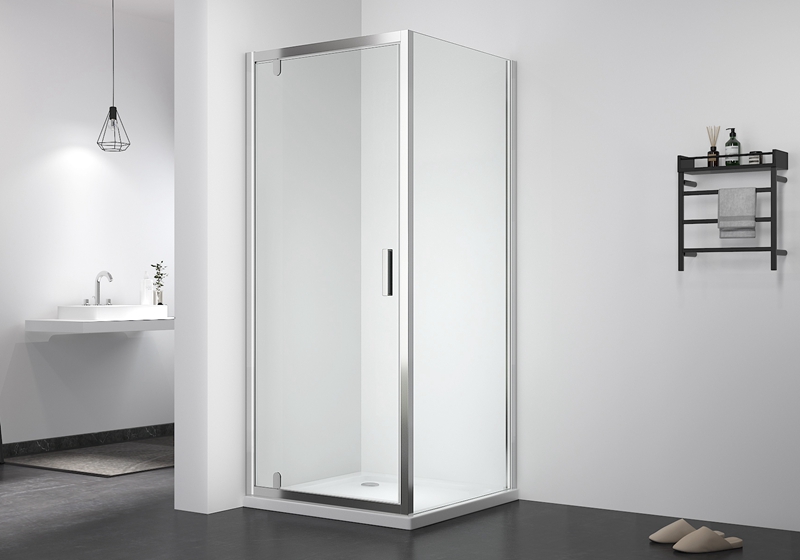 PV 306+PV 01 6mm rengøringsvenlig glashængsel klassisk brusedør+sidepanel